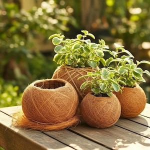 Coconut Fiber Planter Ground Pots 16 inch 7 pies